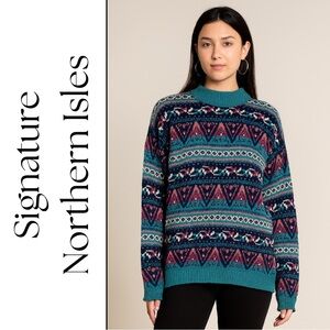 Vintage Northern Isles Hand-Knit Sweater - Made in Hong Kong | WPL 12391 | SizeM